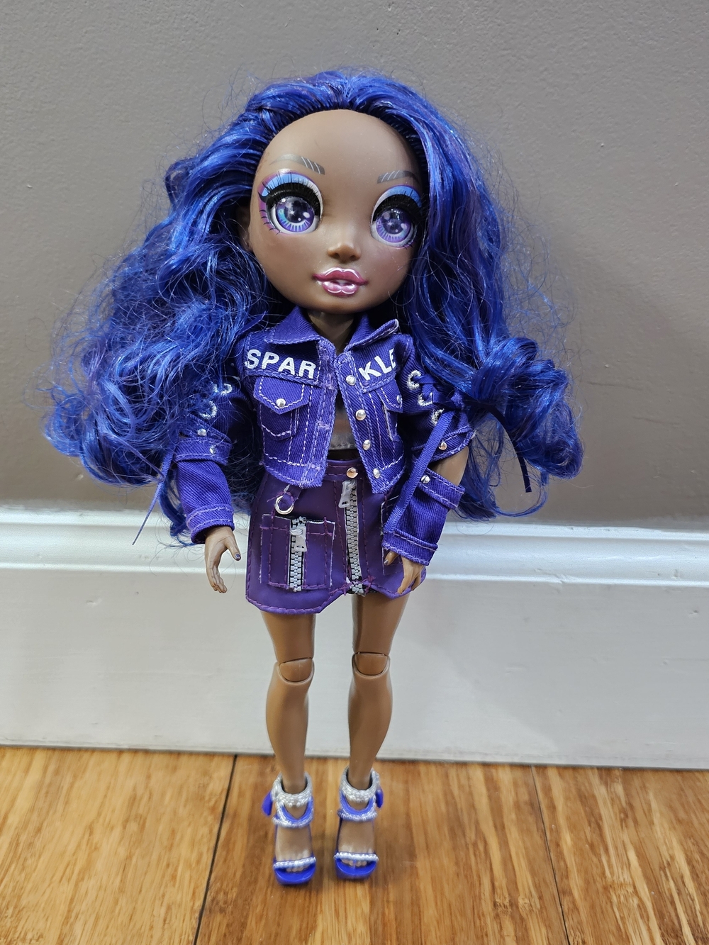 Rainbow High Krystal Bailey Series 2 Indigo Purple Fashion Doll w/ Jacket & Heel
